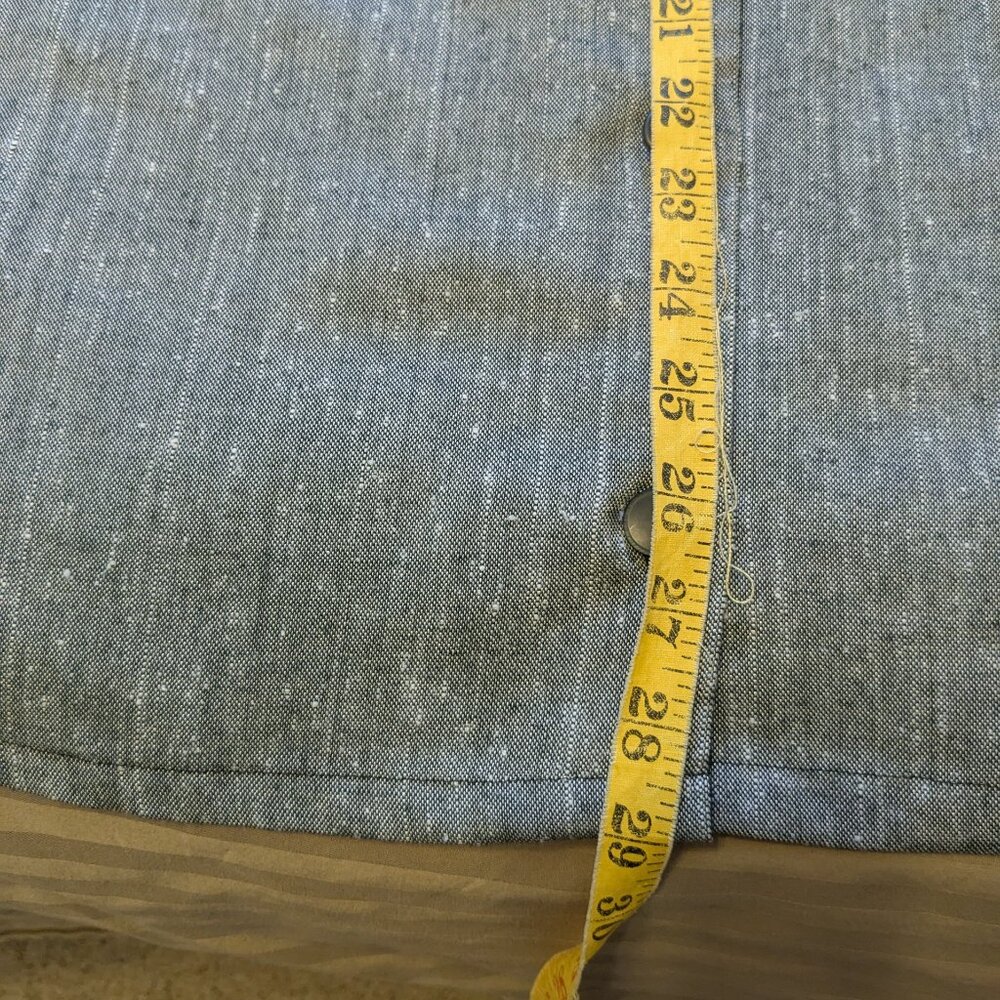 Hand Made Button Front Dolman Sleeve Curved Hem Top - Picture 9 of 12